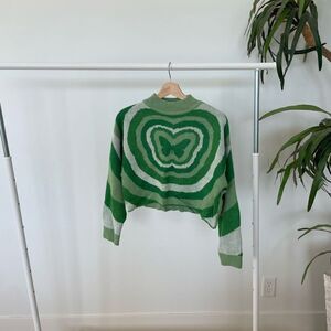 Green Butterfly Sweater